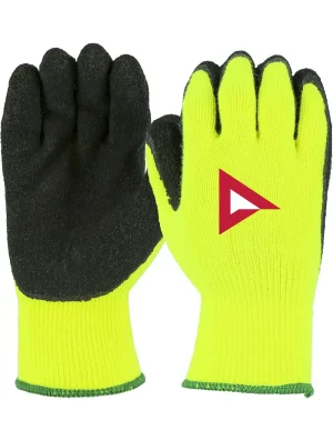 Yellow Latex High Visibility Lightweight gloves
